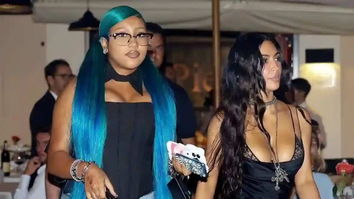 Kim Kardashian and Daughter North West Turn Heads With Stylish Outfits During Girls Dinner in Rome