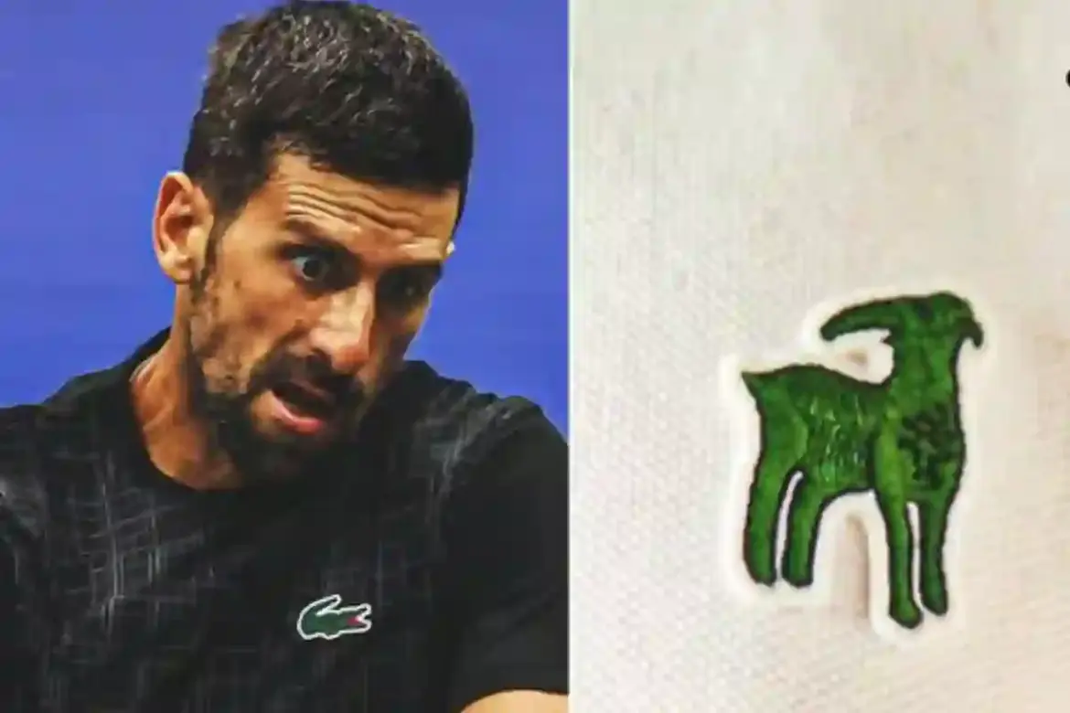 Tennis star Novak Djokovic gets a unique tribute in New York as Lacoste swaps out its famous crocodile logo for a goat during the US Open to celebrate his Grand Slam record