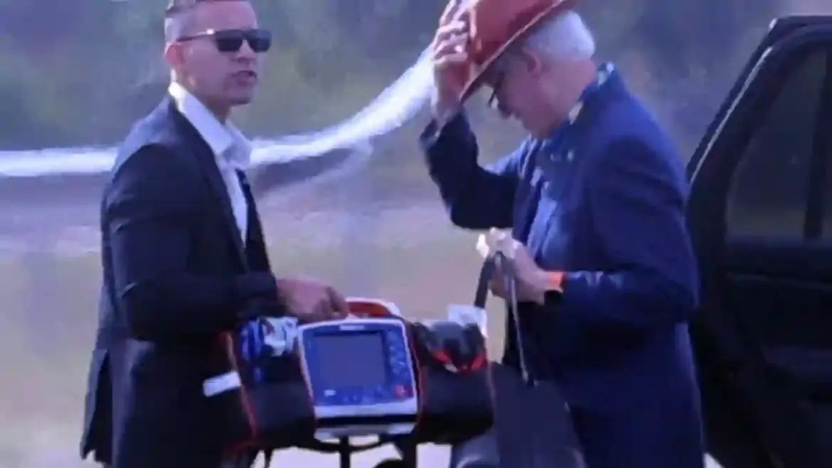 Former President Bill Clinton sparks health concerns after being seen carrying a portable defibrillator with Hillary Clinton in the Hamptons