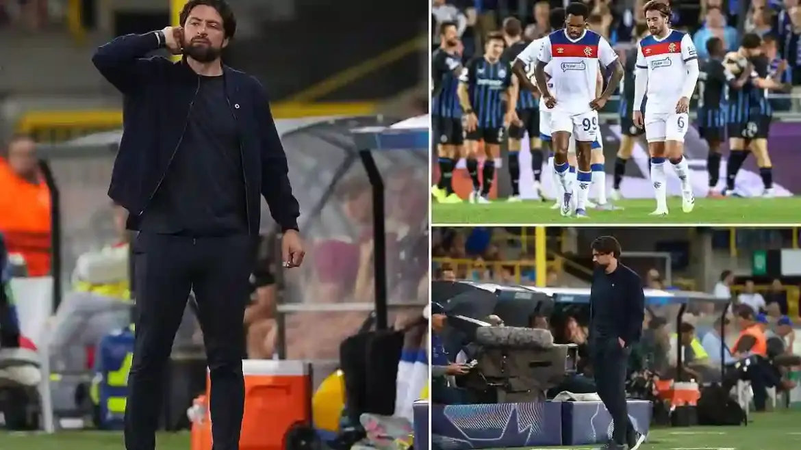 Russell Martin apologises to supporters after Rangers suffer humiliating Champions League defeat in Bruges