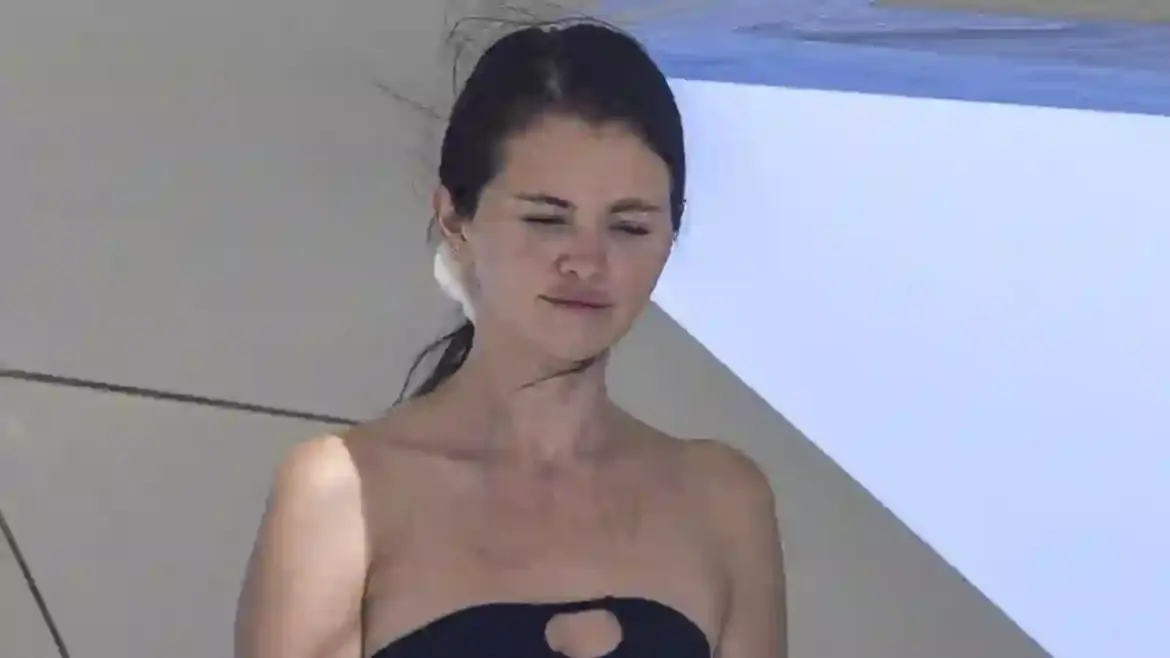 Singer and Actress Selena Gomez Shows Off Black Swimsuit While Enjoying Yacht Getaway in Cabo San Lucas Mexico