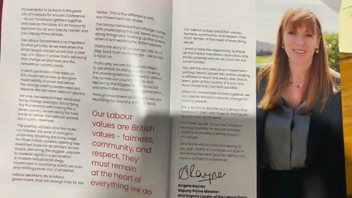 Angela Rayner Dominates Attention as Former Deputy Prime Minister’s Influence Haunts Labour Party Conference in Liverpool