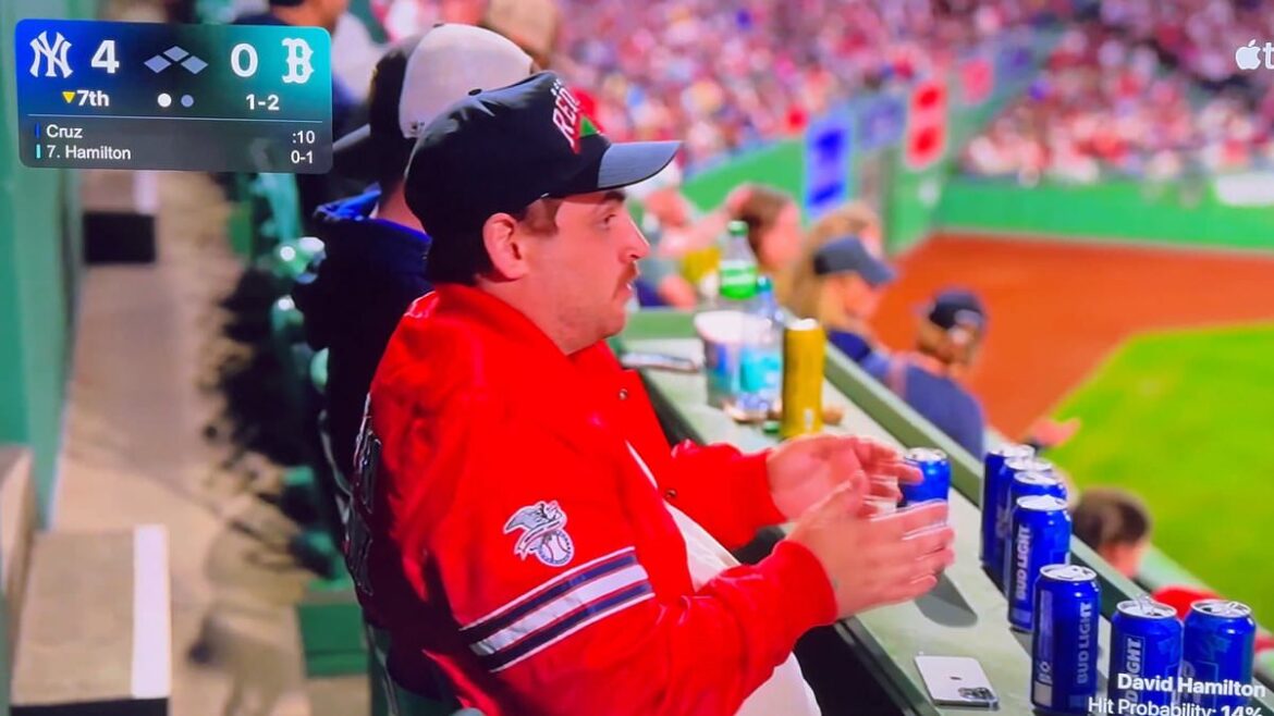 Boston Red Sox fan goes viral in Massachusetts by criticizing veteran player David Hamilton during live broadcast of Yankees loss