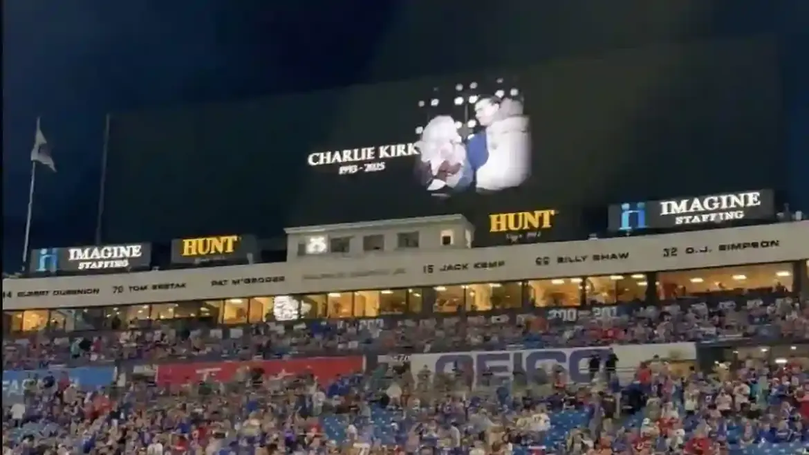 Buffalo Bills honor Charlie Kirk before Thursday Night Football game in Buffalo New York despite fan backlash