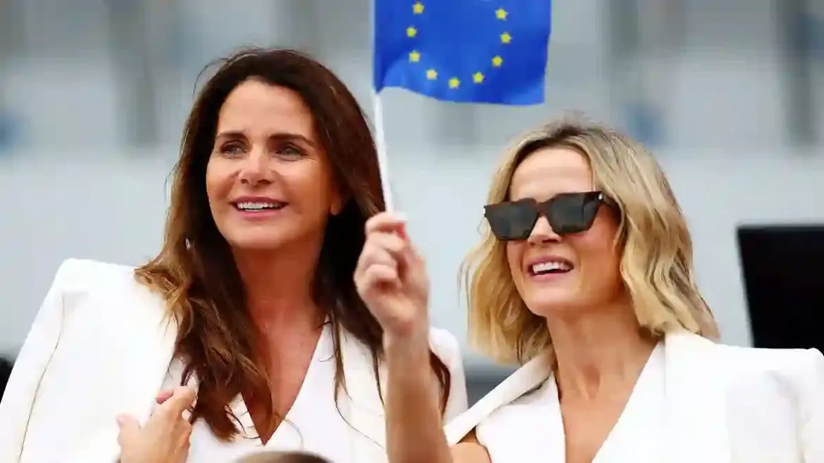 Clare Fleetwood cheers on husband Tommy Fleetwood as he competes at Ryder Cup in New York after avoiding public attention over their age-gap relationship