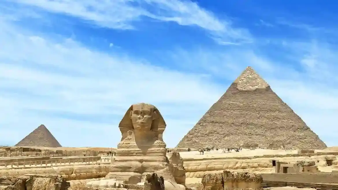 Geologist Dr Robert Schoch claims Great Sphinx of Giza may be thousands of years older than previously thought in Giza Egypt