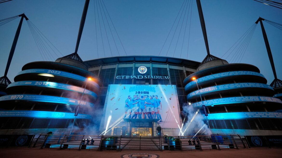 Manchester City reaches a landmark settlement with the Premier League over sponsorship rules in England allowing the club to move forward with a major deal with Etihad Airways