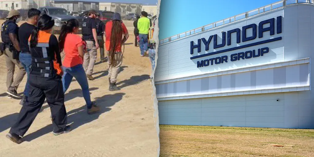 Immigration agents line up and arrest nearly half of Hyundai factory employees in Georgia in a sweeping enforcement action
