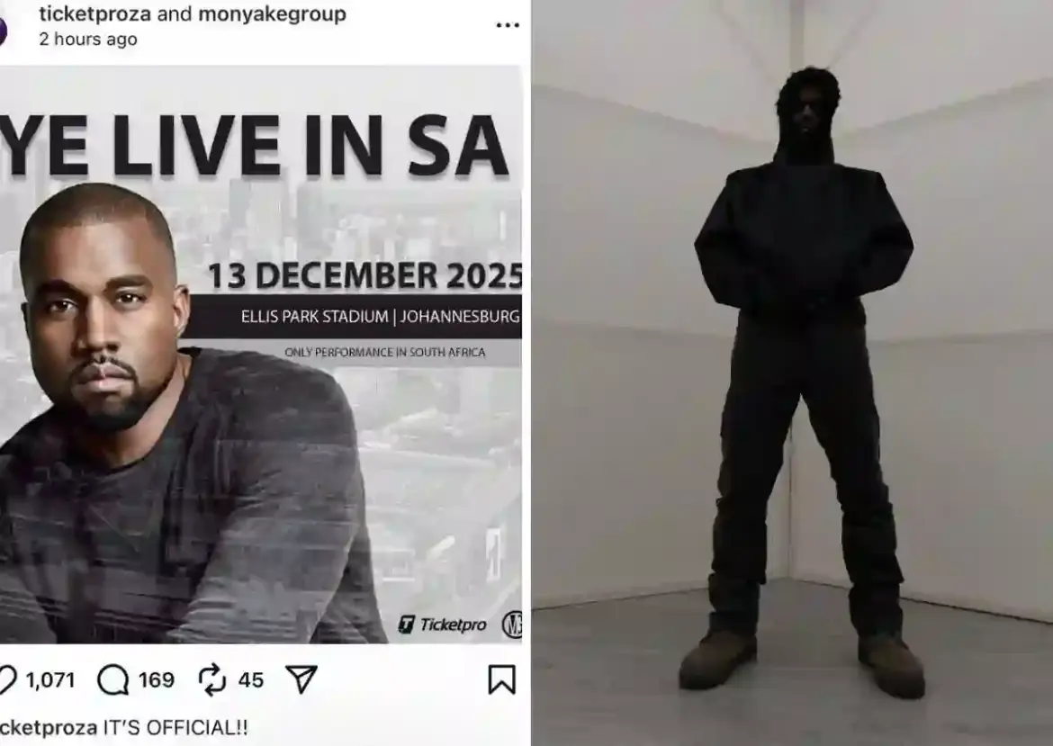 Kanye West Confirms Concert and Sparks Fan Excitement Amid Doubts at Ellis Park Stadium in South Africa