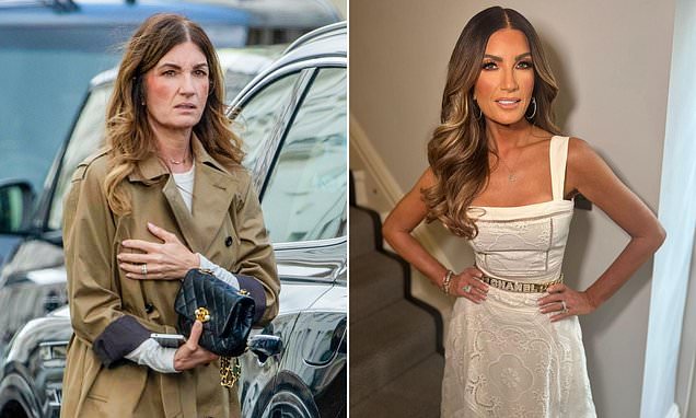 Karren Brady steps out in London with a casual trench coat and Chanel handbag after unveiling her jaw dropping weight loss transformation