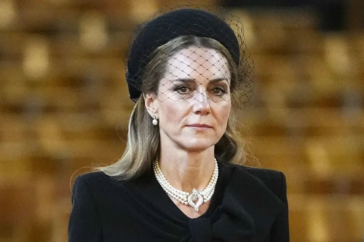 Kate Middleton pays emotional tribute to Queen Elizabeth by wearing her pearls during the Duchess of Kent’s funeral at Westminster Cathedral attended by senior royals