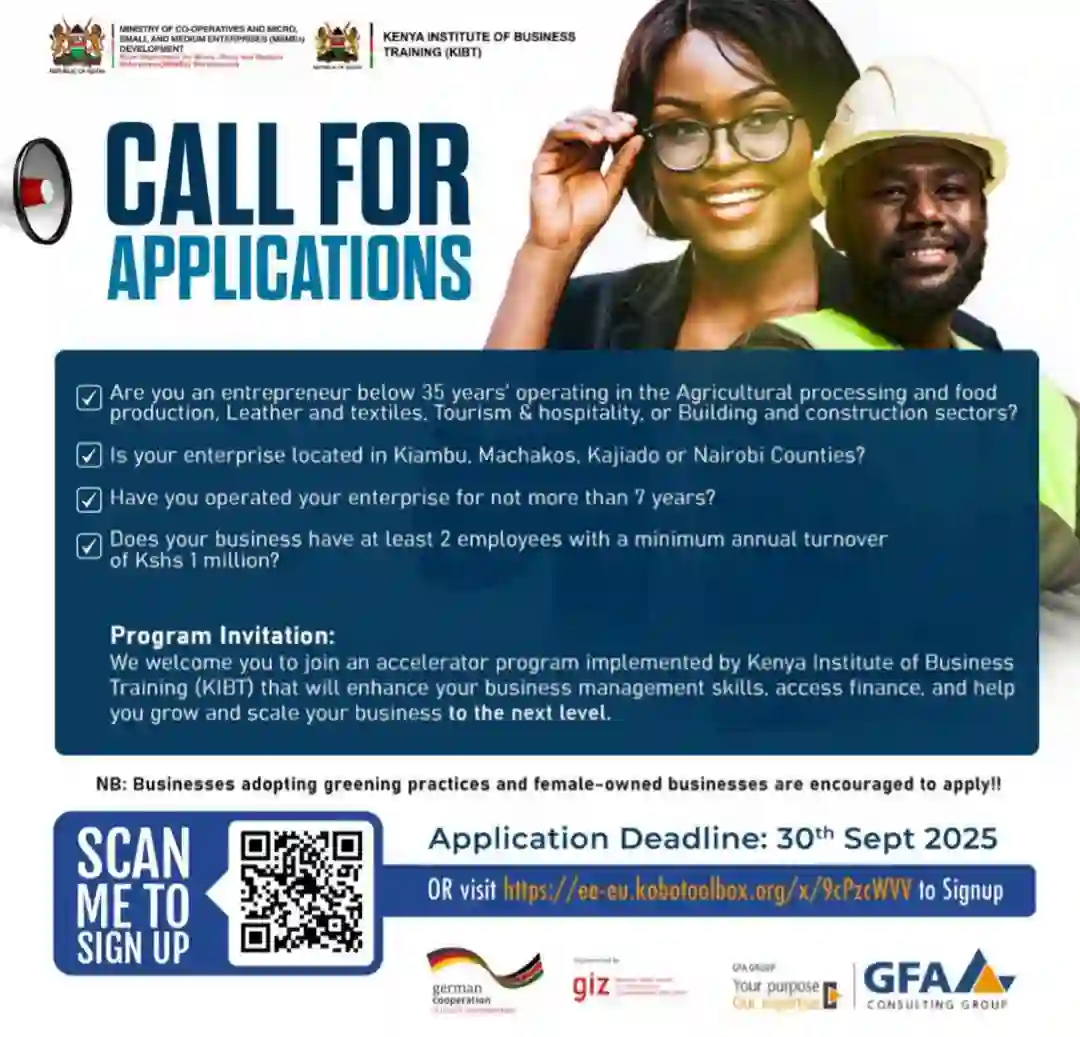 Kenya Institute of Business Training Launches Accelerator Program to Empower Young Entrepreneurs in Nairobi and Surrounding Counties with Funding and Mentorship