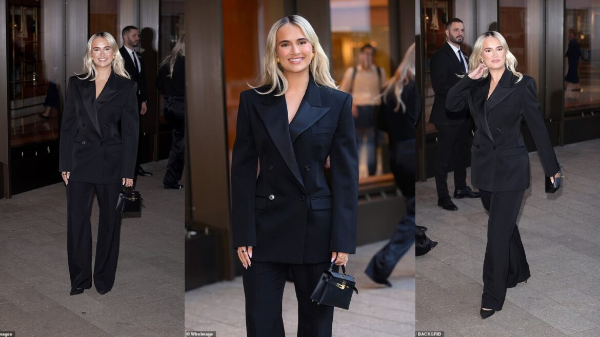 Molly Mae Hague dazzles in a black suit as she joins Prince Harry and celebrities at the WellChild Awards in London