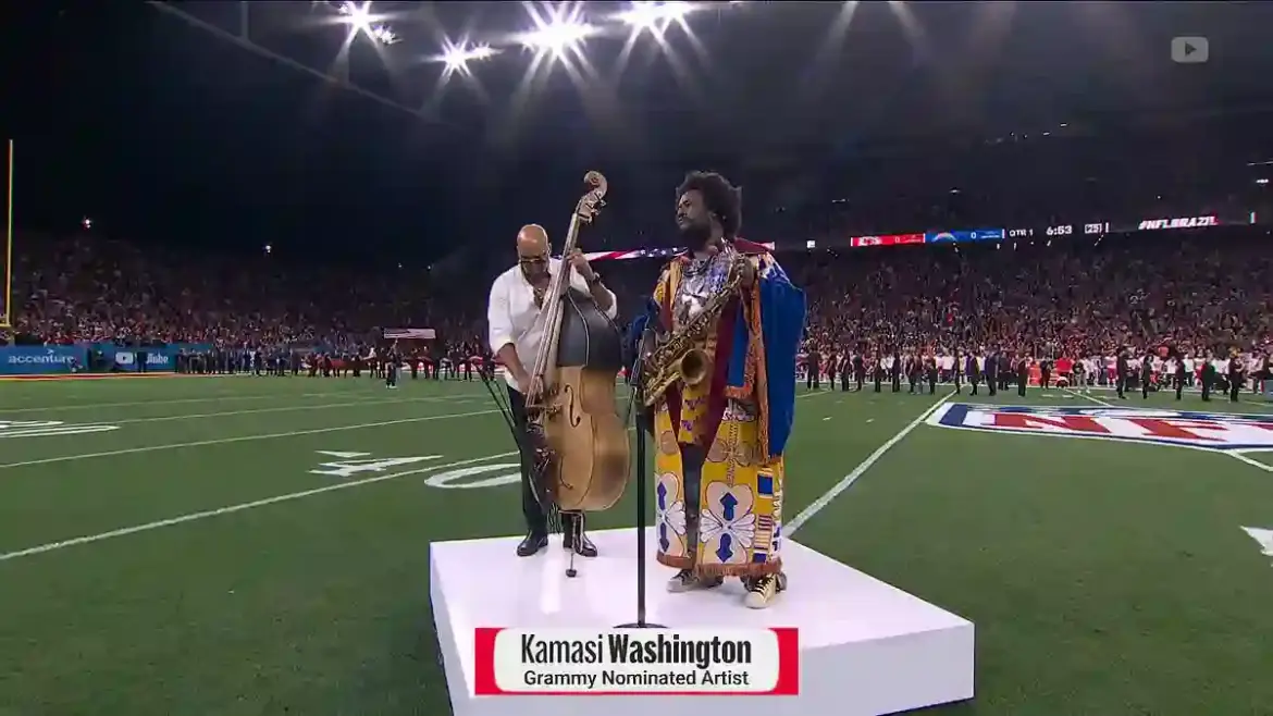 NFL fans slam Kamasi Washington for national anthem performance before Chiefs versus Chargers game in São Paulo Brazil