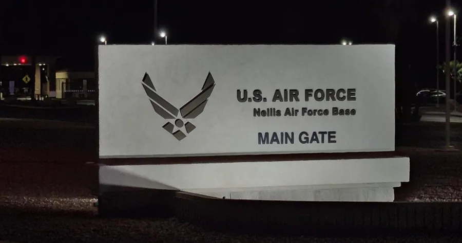 Gunman opens fire at the main gate of Nellis Air Force Base in Las Vegas before being shot and arrested by security officers