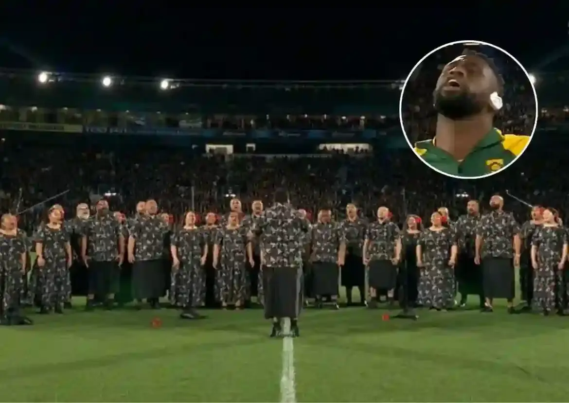 New Zealand’s Signature Choir wows fans with emotional performance of South African national anthem at Sky Stadium in Wellington