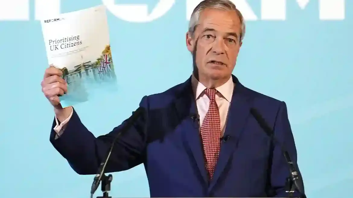 Nigel Farage vows to block foreign nationals from receiving benefits and force migrants with settled status out of the UK