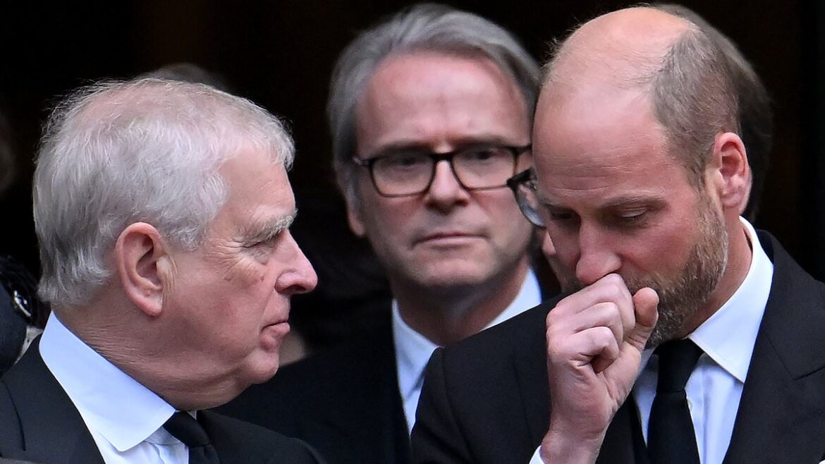 Prince William Appears to Warn Prince Andrew to Stop Laughing at Duchess of Kent’s Funeral Outside Westminster Cathedral Amid Ongoing Epstein Scandal