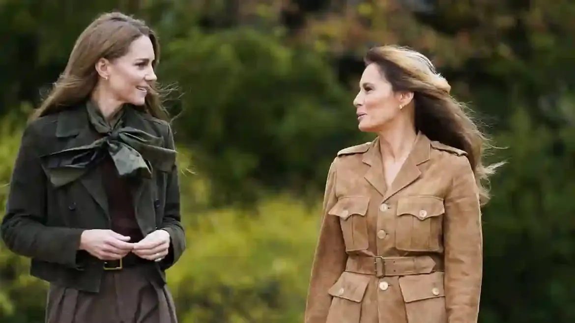 Princess Kate and US First Lady spend morning building bug hotels and creating leaf prints with young Scouts at Frogmore Gardens