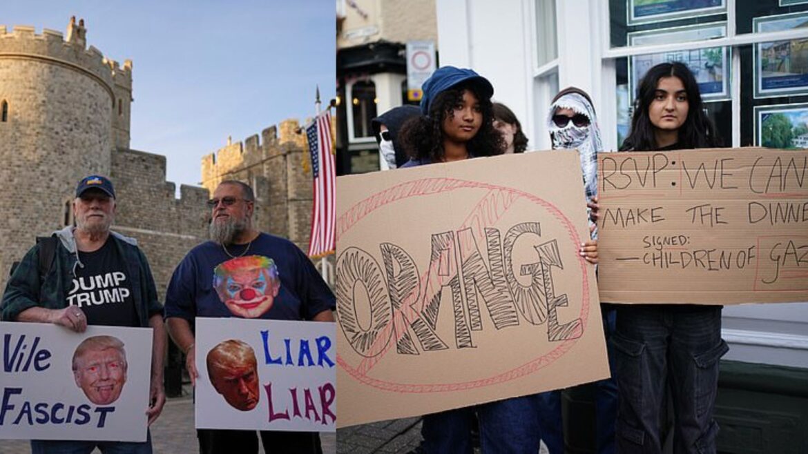 Thousands of Protesters Gather Across London and Windsor to Oppose Donald Trumps State Visit to the United Kingdom