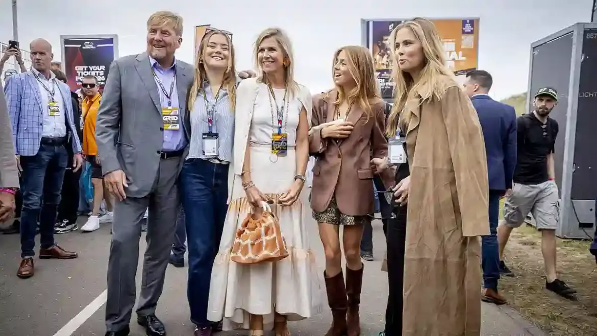 Queen Maxima and King Willem-Alexander lead their daughters at the Dutch Grand Prix in Zandvoort