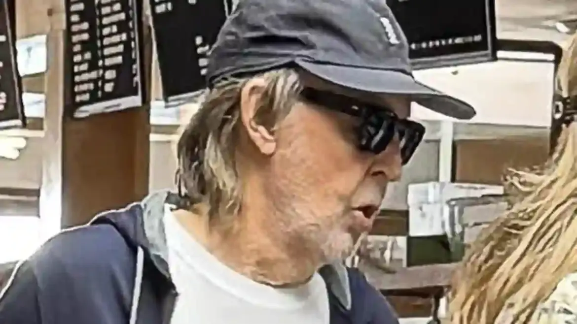 Sir Paul McCartney waits in line for fruit as the Beatles legend and his wife Nancy Shevell shop at trendy Gjusta deli in Los Angeles ahead of his Got Back Tour
