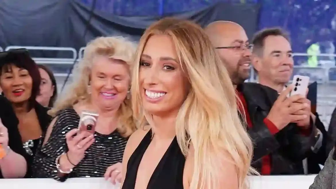 Stacey Solomon arrives at the National Television Awards in London holding hands with daughters Rose and Belle as husband Joe Swash joins the family on the red carpet