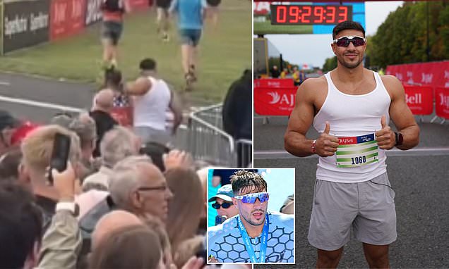 Tommy Fury sparks outrage as boxer pushes runners aside during viral sprint finish at the Great North Run in Newcastle