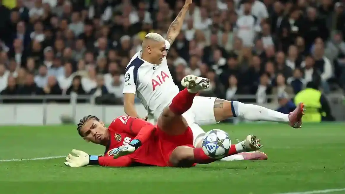 Tottenham secures narrow 1-0 Champions League victory against Villarreal at Tottenham Hotspur Stadium with early own goal deciding match