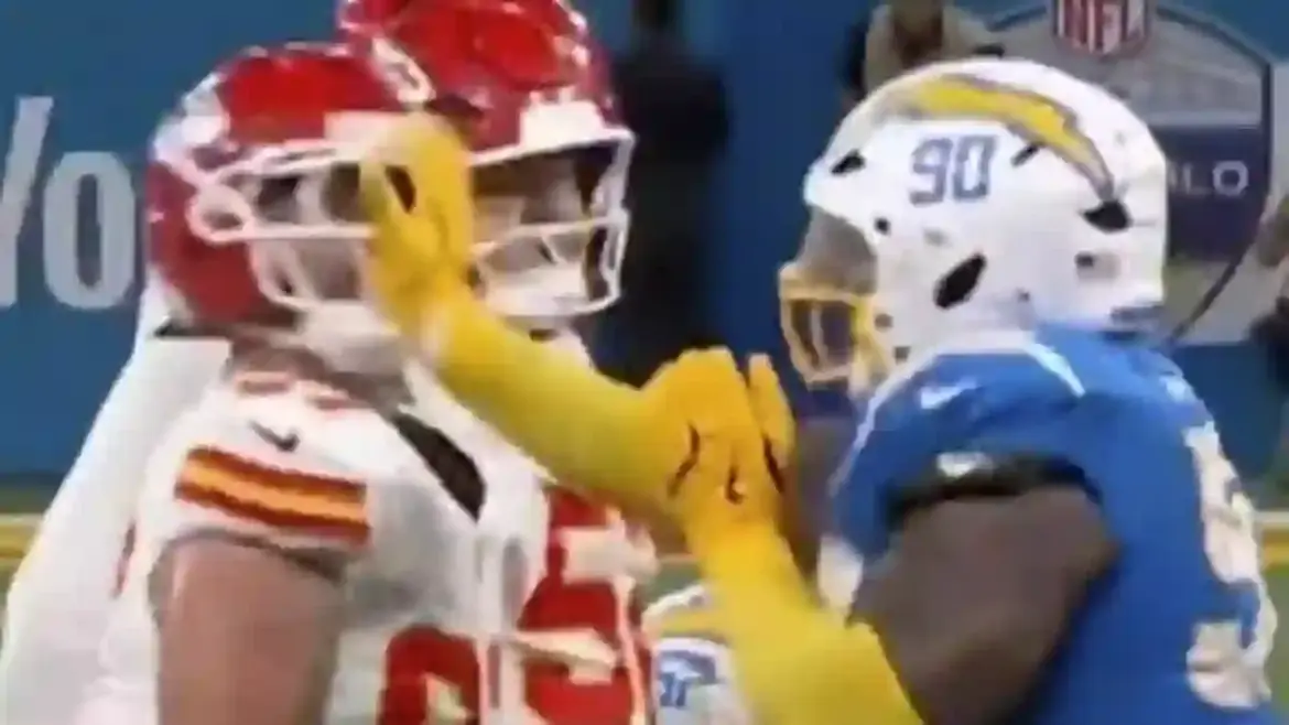 Los Angeles Chargers star Teair Tart gets fined twelve thousand dollars after slapping Travis Kelce during heated NFL opener in Brazil