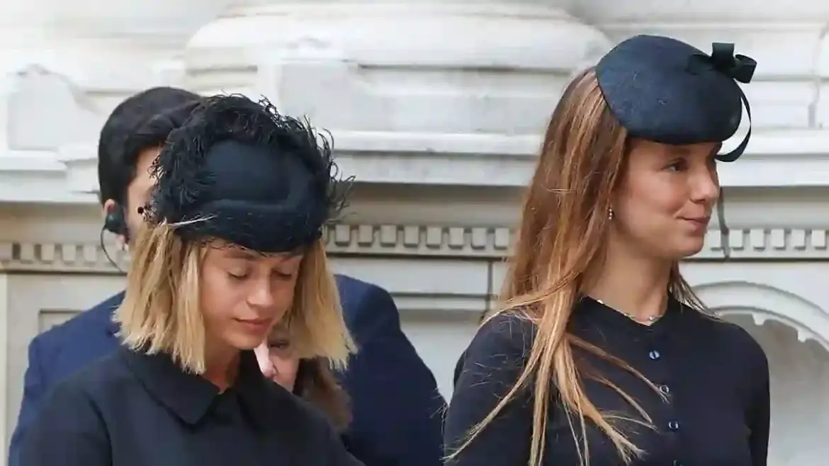The Duchess of Kent’s grieving grandchildren gather at Westminster Cathedral in London to honor their grandmother at her funeral