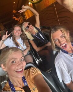 Denise Van Outen delights fans as she enjoys family-friendly theme park adventure with Holly Willoughby and Abbey Clancy at Universal Orlando’s Epic Universe 2 Denise Van Outen
