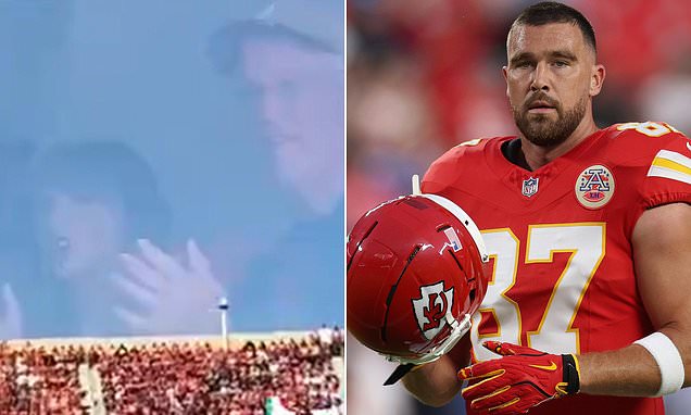 Taylor Swift and her father Scott seen celebrating secretly inside Arrowhead Stadium as Travis Kelce helps Chiefs defeat Raiders in Kansas City