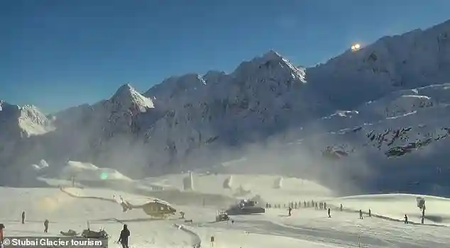 Avalanche Sweeps Multiple Skiers Off Stubai Glacier in Austria as Massive Rescue Operation Unfolds