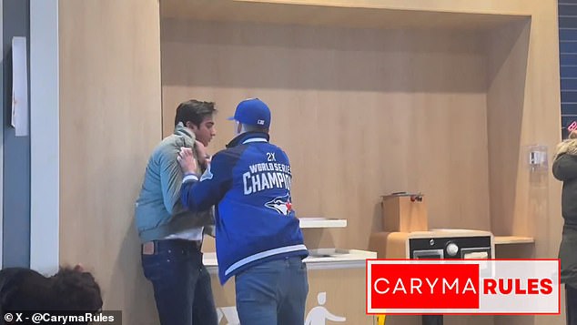 Outraged Blue Jays Fan Confronts and Pushes Patron in Downtown Toronto Fast-Food Restaurant After Championship Loss
