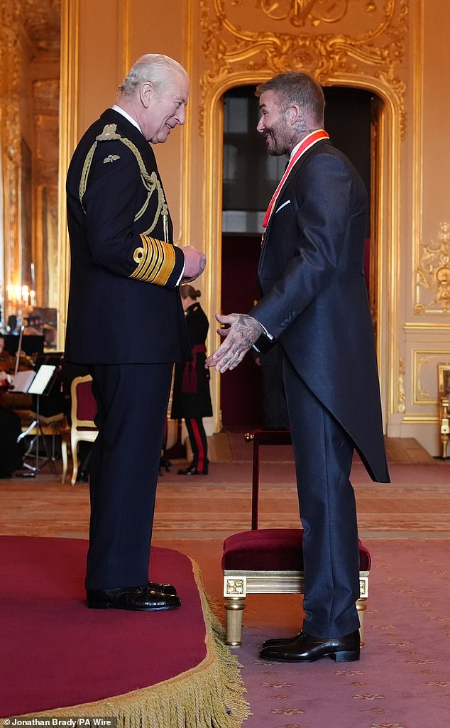 David Beckham Receives Knighthood from King Charles at Windsor Castle for Services to Sport and Charity After Legendary Football Career