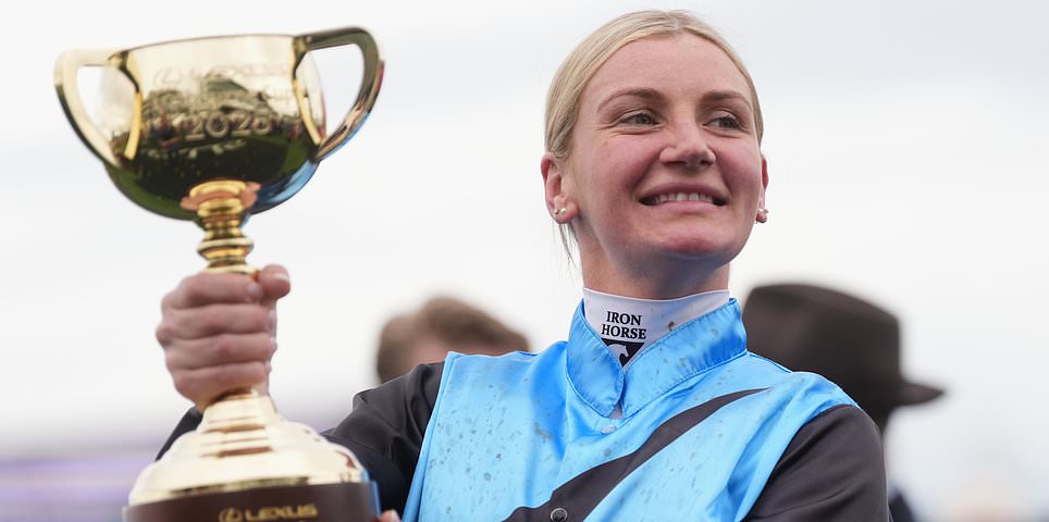 Jamie Melham makes racing history as she wins the Melbourne Cup at Flemington with emotional tribute to her late grandfather 1 Jamie Melham makes racing history as she wins the Melbourne Cup at Flemington with emotional tribute to her late grandfather