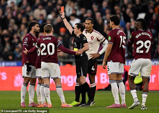 Lucas Paquetá lashes out at Premier League over lack of psychological support following red card in West Ham versus Liverpool clash at London Stadium