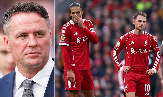 Michael Owen defends Liverpool’s fading title hopes as he highlights the team’s flashes of brilliance during their troubled Premier League run at Anfield