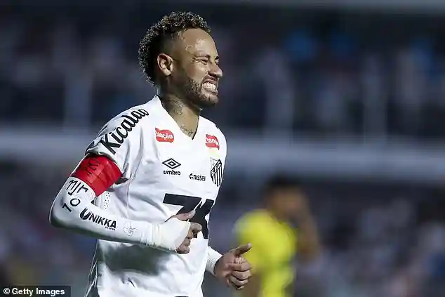 Neymar ruled out for the rest of the season after suffering a meniscus injury while playing for Santos in Brazil