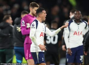 Pedro Porro blames Tottenham fans for sparking confrontation with Lucas Bergvall after home defeat to Fulham at Tottenham Hotspur Stadium 1 Pedro Porro blames Tottenham fans for sparking confrontation with Lucas Bergvall after home defeat to Fulham at Tottenham Hotspur Stadium