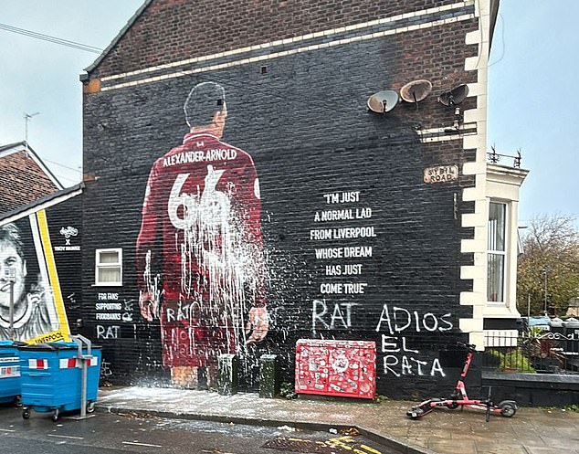 Trent Alexander-Arnold Faces Hostile Reception at Anfield After His Liverpool Mural Is Vandalised Ahead of Champions League Return
