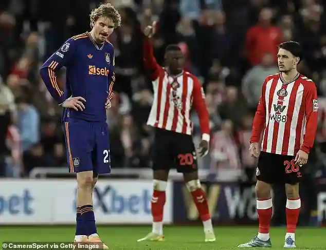 Eddie Howe apologises to Newcastle fans after Bruno Guimaraes expresses embarrassment following Sunderland derby defeat at St James’ Park