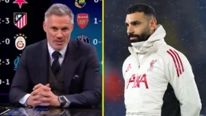 Jamie Carragher and Mohamed Salah