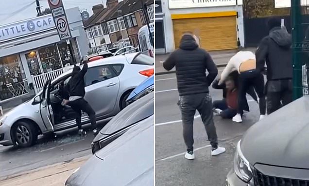 Knife-Wielding Man Clashes with Machete-Bearing Rival in Broad Daylight During School Run in Enfield North London