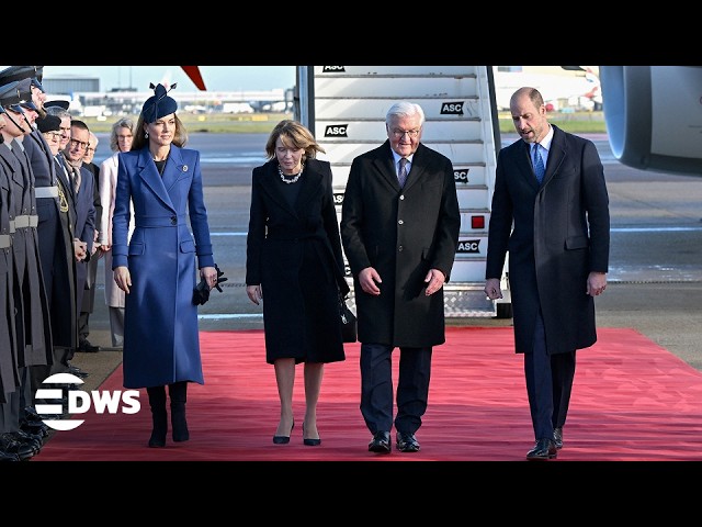 William and Catherine warmly welcome the German president and his wife during an early morning diplomatic greeting at Heathrow Airport 1 William and Catherine warmly welcome the German president and his wife during an early morning diplomatic greeting at Heathrow Airport