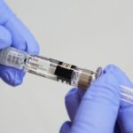 A syringe for a flu vaccine