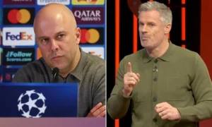 Arne Slot and Jamie Carragher