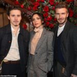 Brooklyn Beckham, Victoria Beckham, and David Beckham
