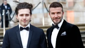 Brooklyn Beckham and David Beckham